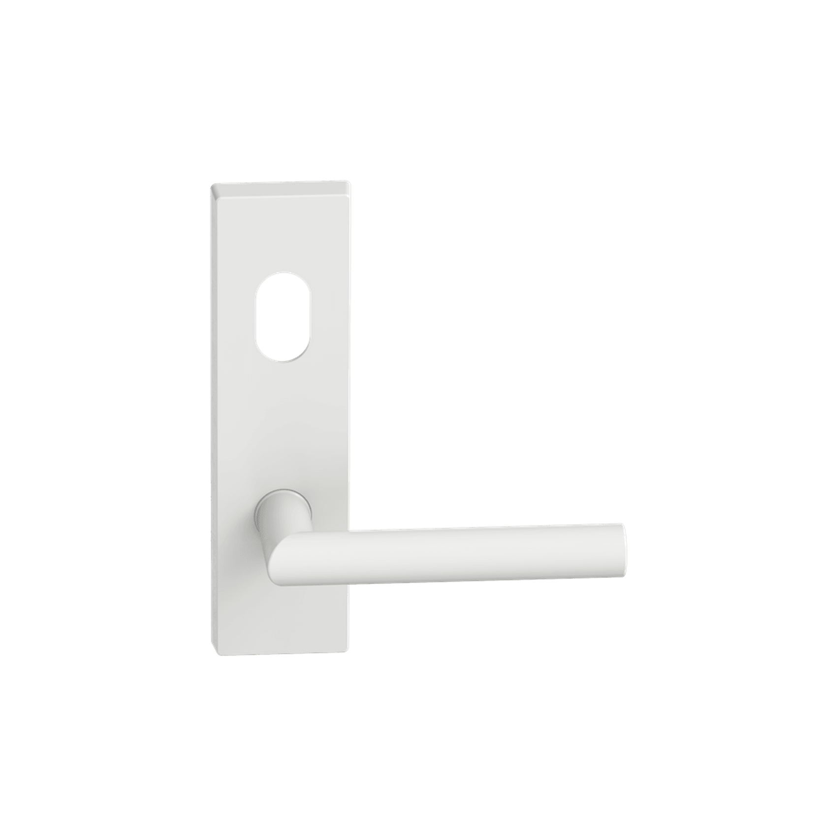 Rectangular Plate Lever #11 Cylinder/Concealed WHT gallery detail image