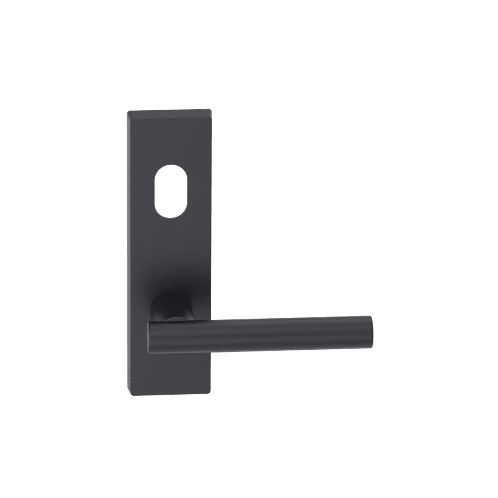 Rectangular Plate Lever #12 Cylinder/Concealed BLK gallery detail image
