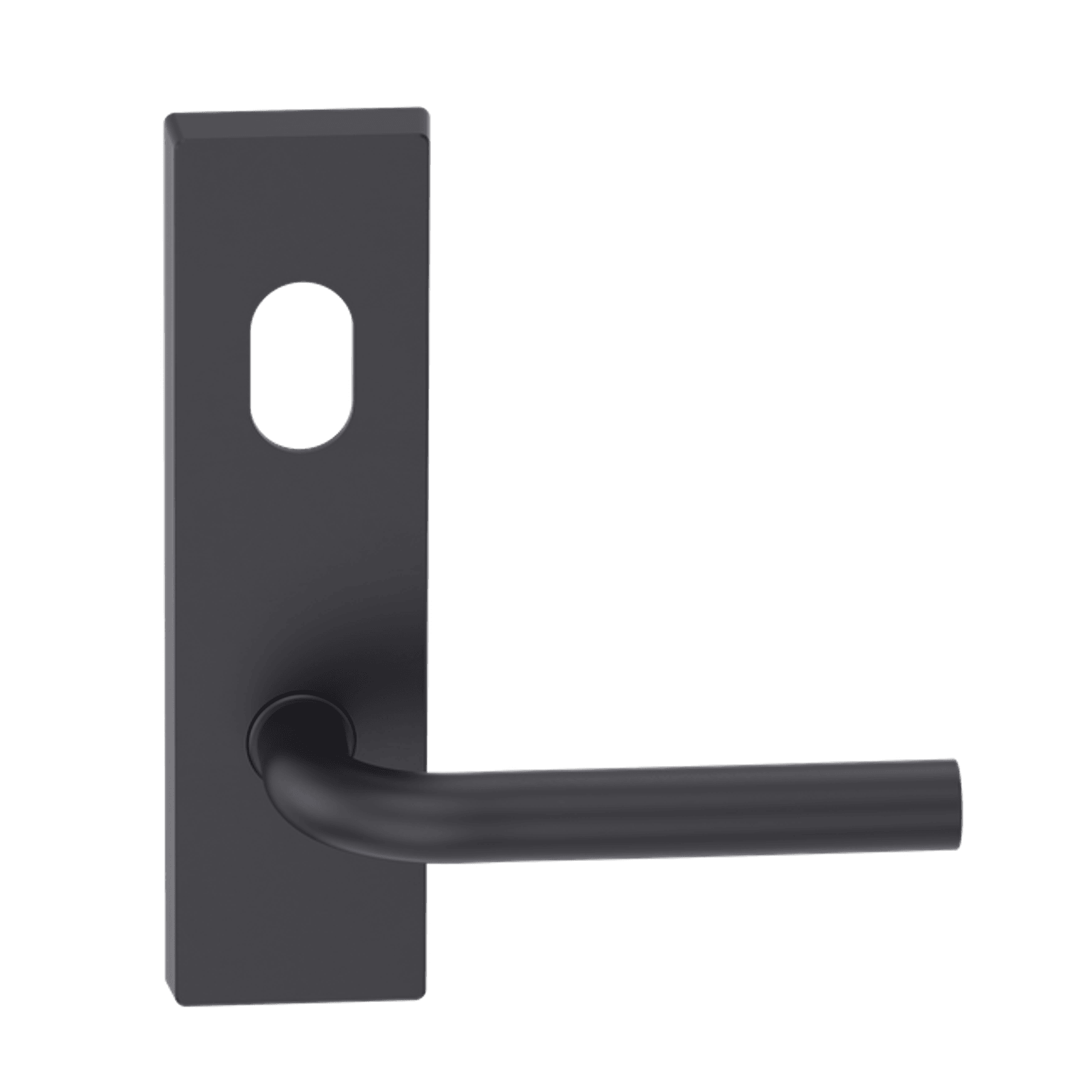Rectangular Plate Lever #13 Cylinder/Concealed BLK gallery detail image