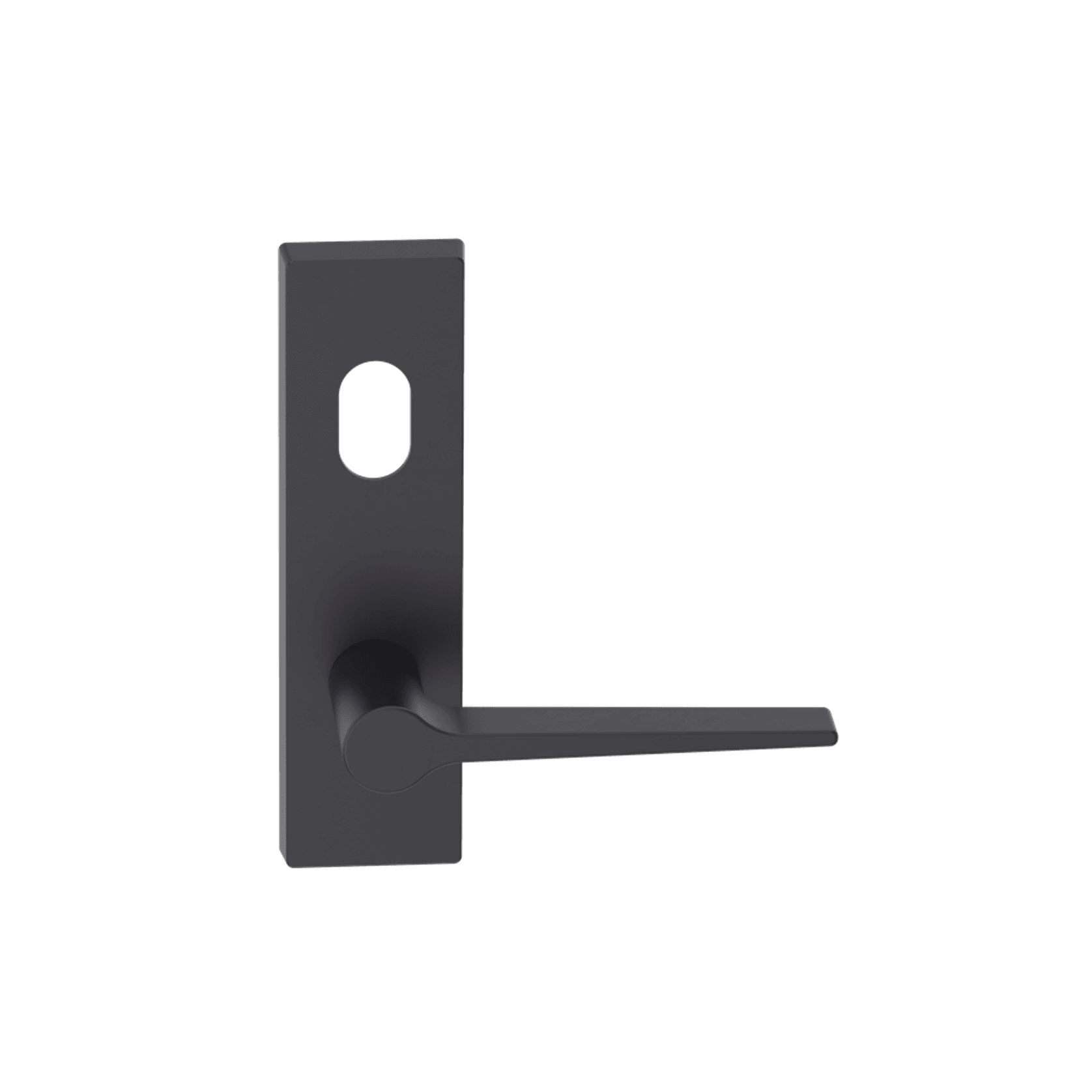 Rectangular Plate Lever #14 Cylinder/Concealed BLK gallery detail image