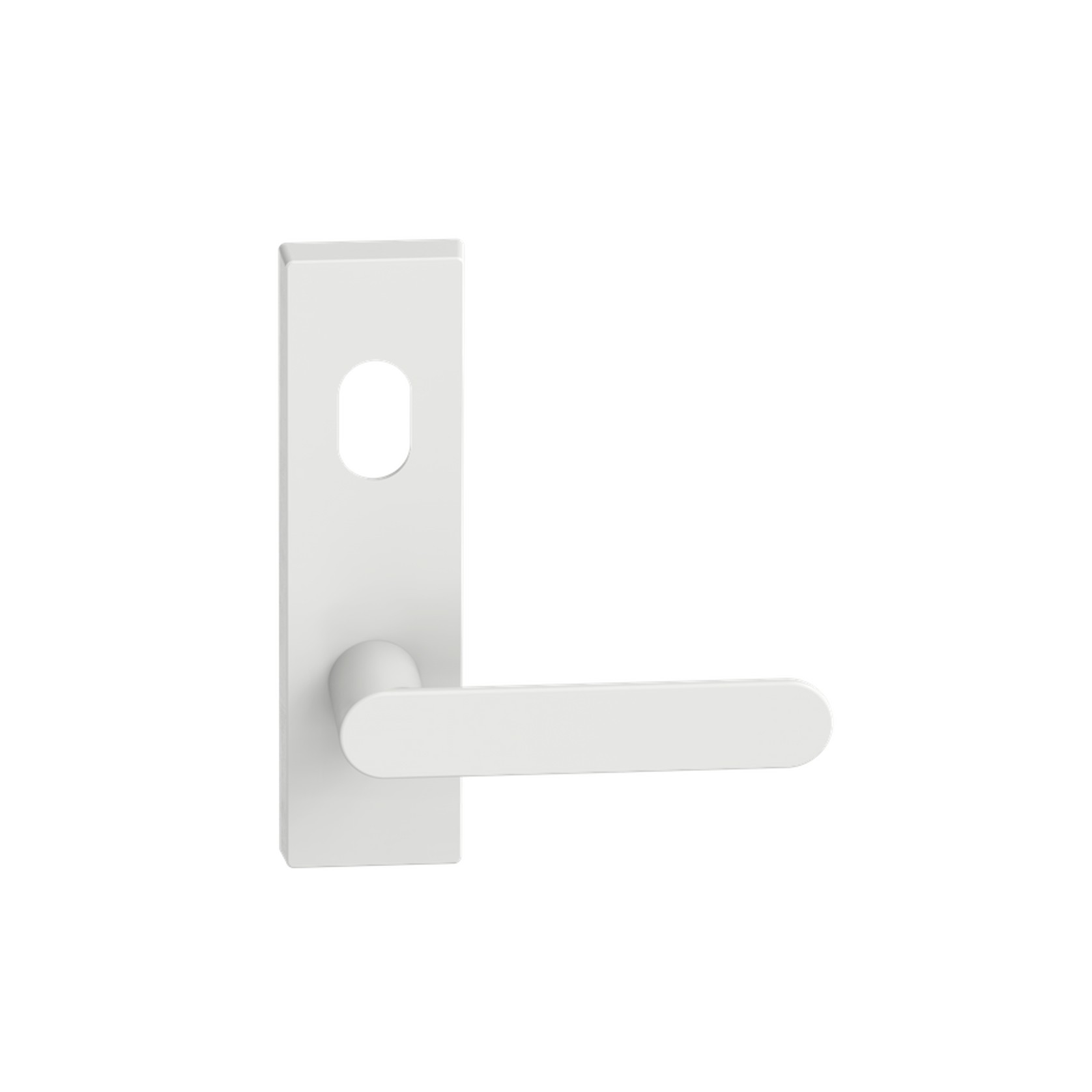 Rectangular Plate Lever #30 Cylinder/Concealed WHT gallery detail image