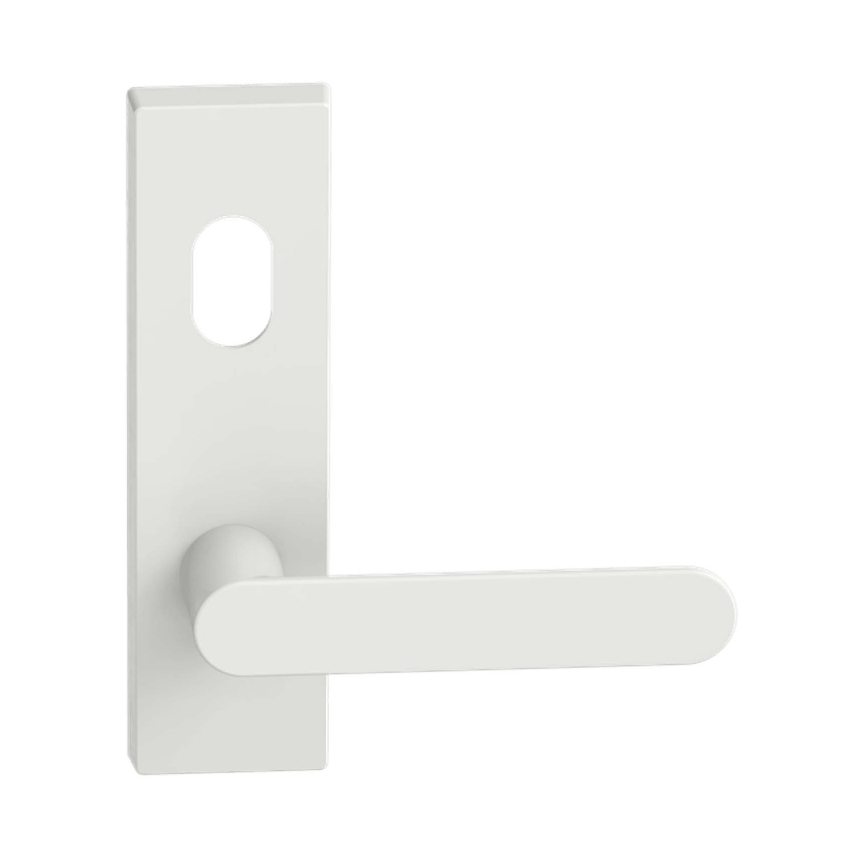 Rectangular Plate Lever #30 Cylinder/Concealed WHT gallery detail image