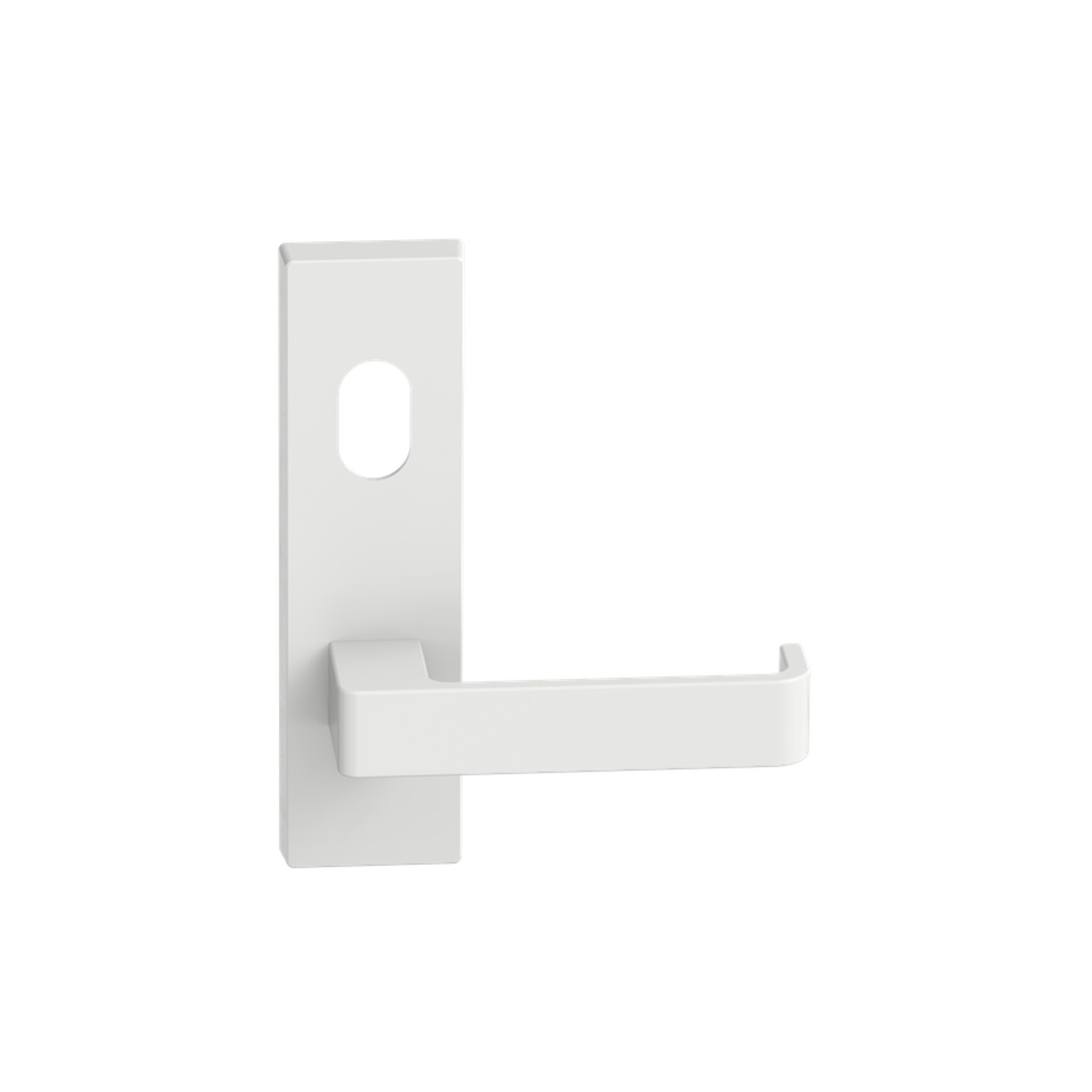 Rectangular Plate Lever #31 Cylinder/Concealed WHT gallery detail image