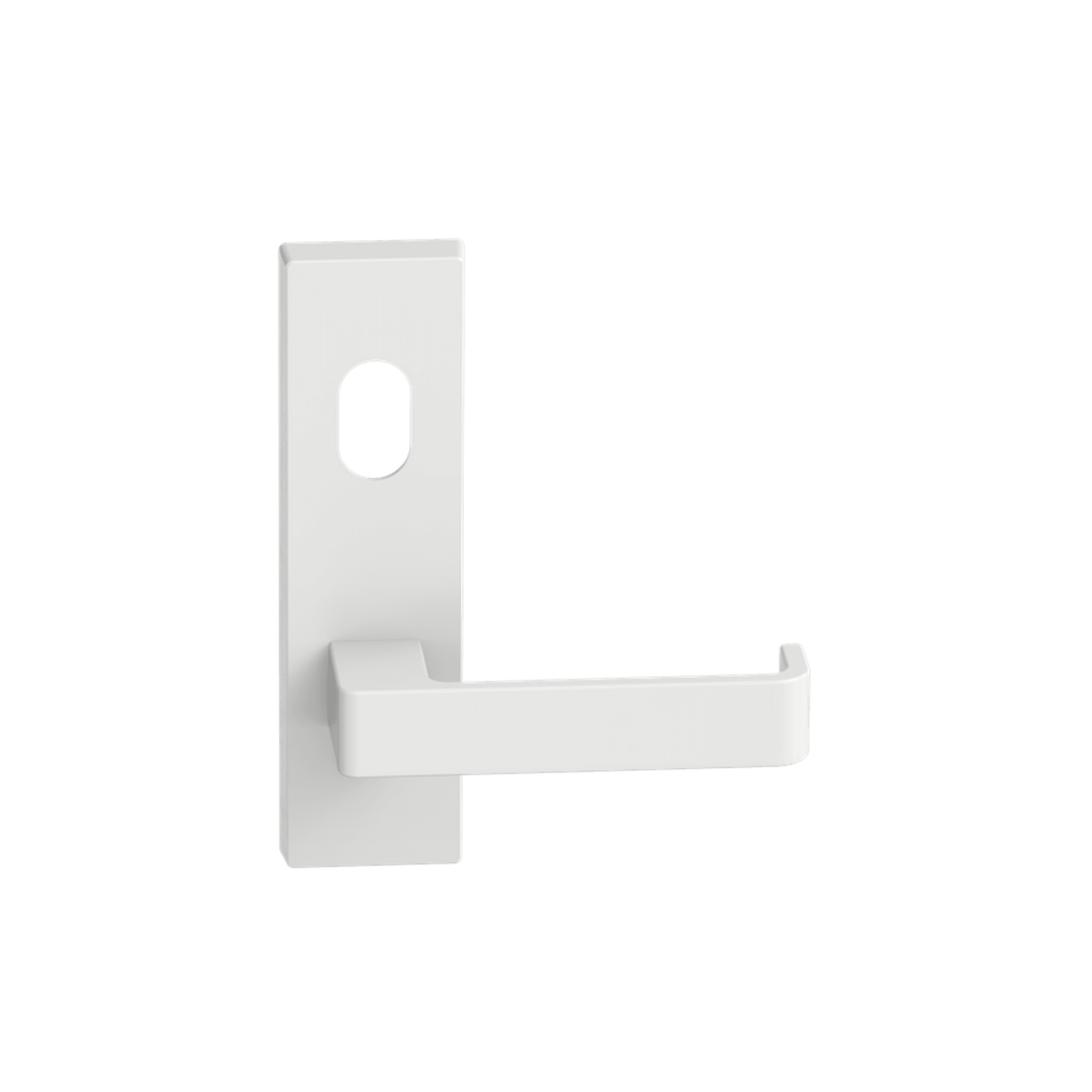 Rectangular Plate Lever #31 Cylinder/Concealed WHT gallery detail image