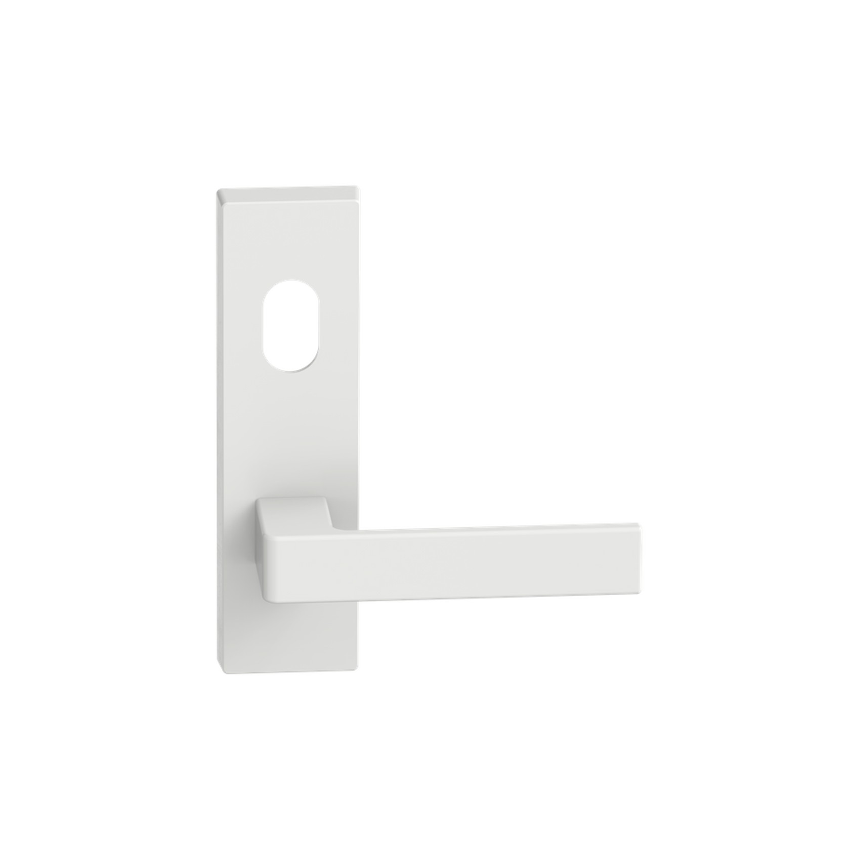 Rectangular Plate Lever #32 Cylinder/Concealed WHT gallery detail image