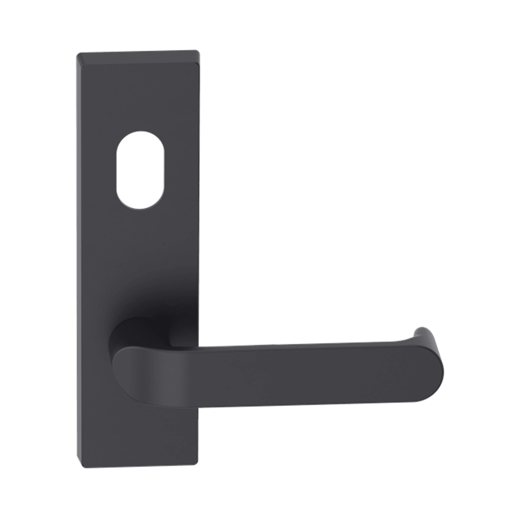 Rectangular Plate Lever #36 Cylinder/Concealed BLK gallery detail image