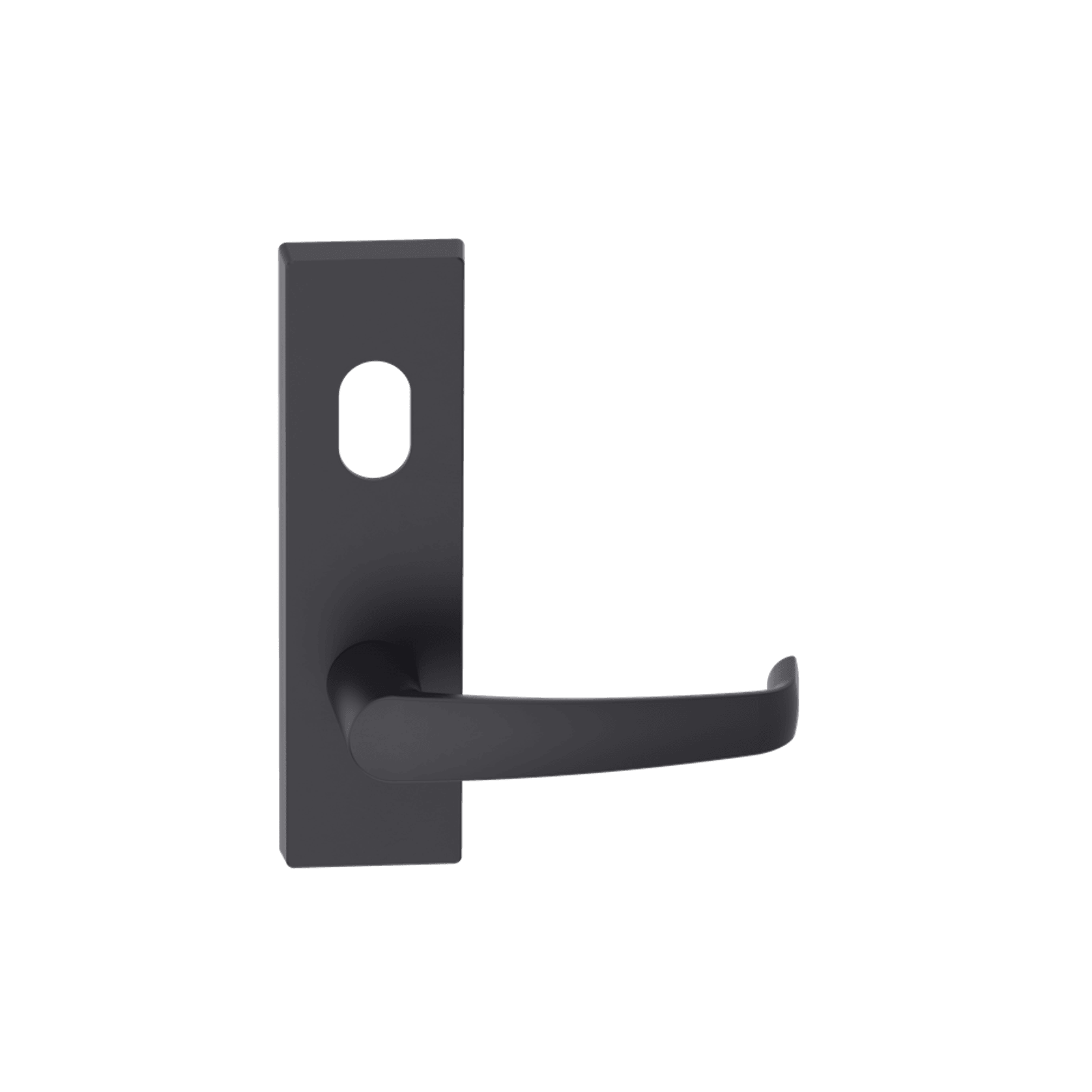 Rectangular Plate Lever #37 Cylinder/Concealed BLK gallery detail image