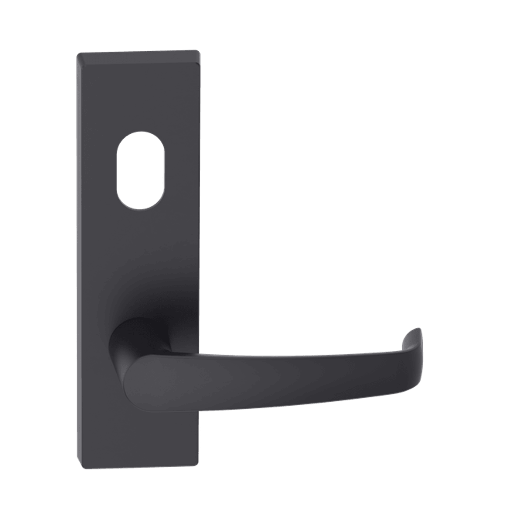 Rectangular Plate Lever #37 Cylinder/Concealed BLK gallery detail image