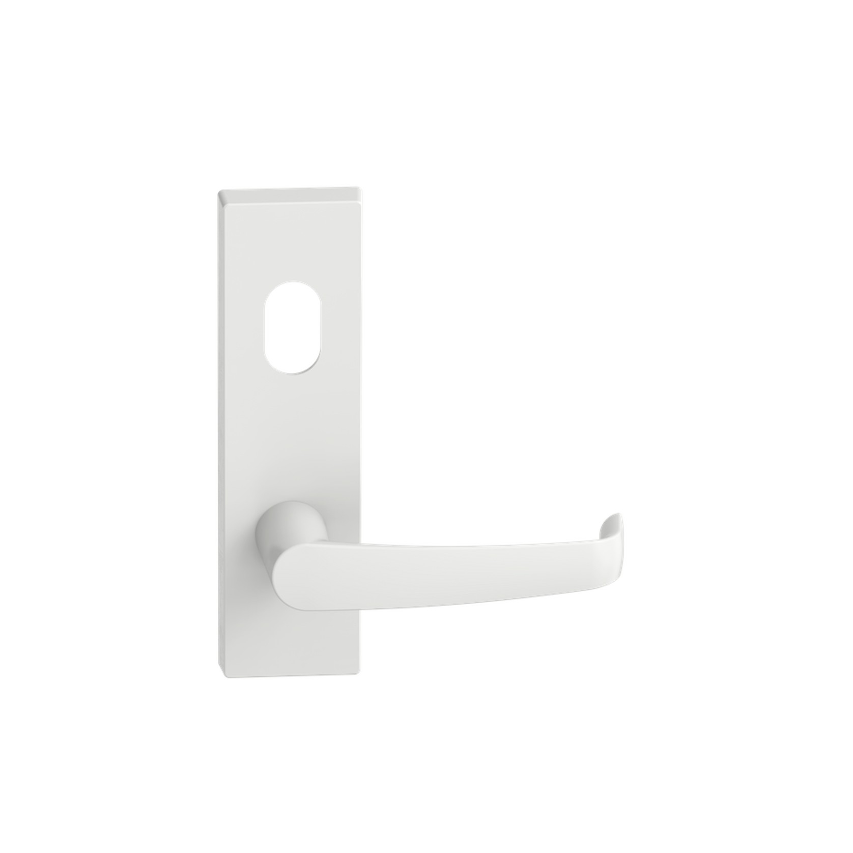 Rectangular Plate Lever #37 Cylinder/Concealed WHT gallery detail image