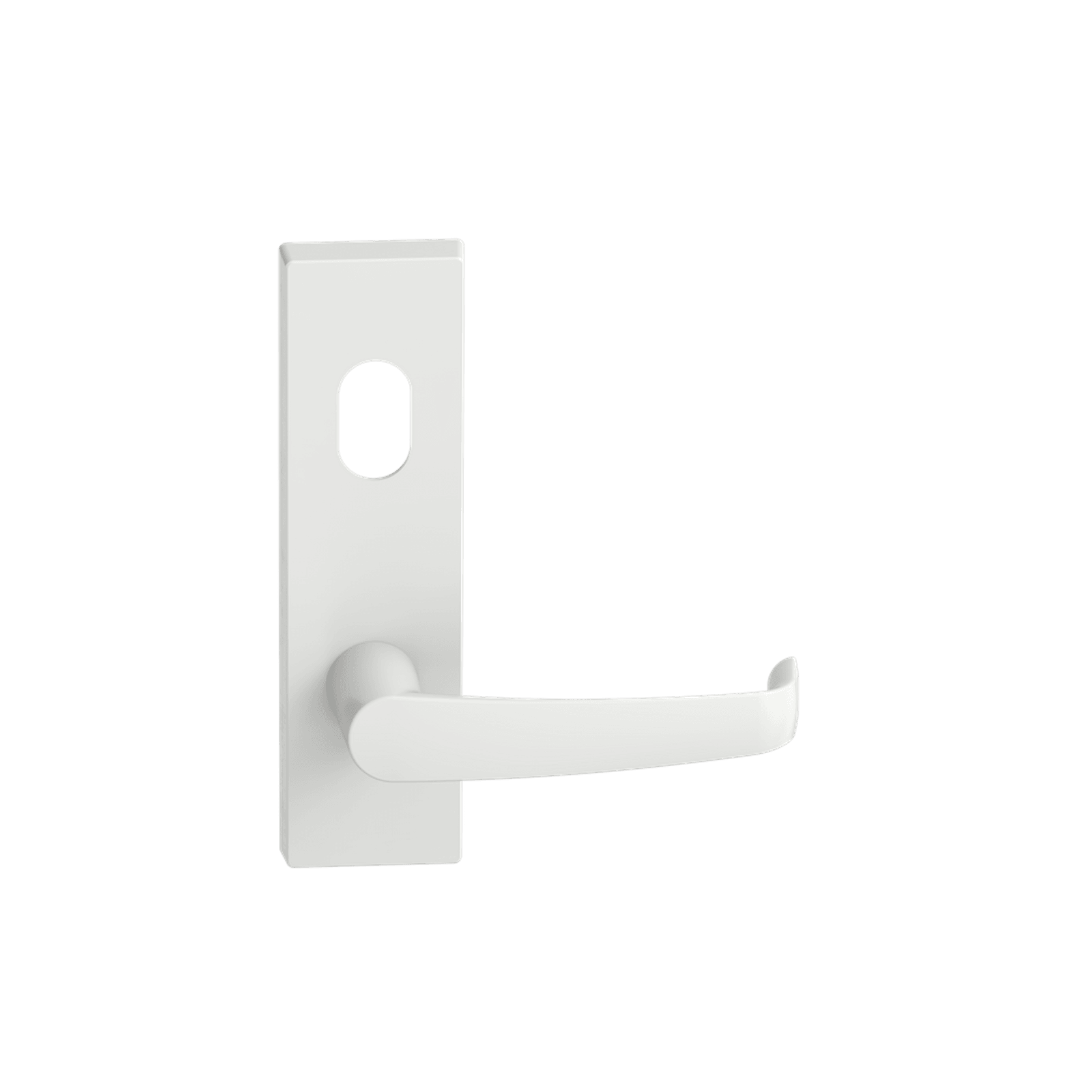 Rectangular Plate Lever #37 Cylinder/Concealed WHT gallery detail image