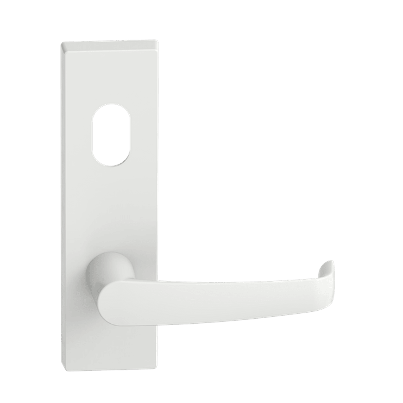 Rectangular Plate Lever #37 Cylinder/Concealed WHT gallery detail image