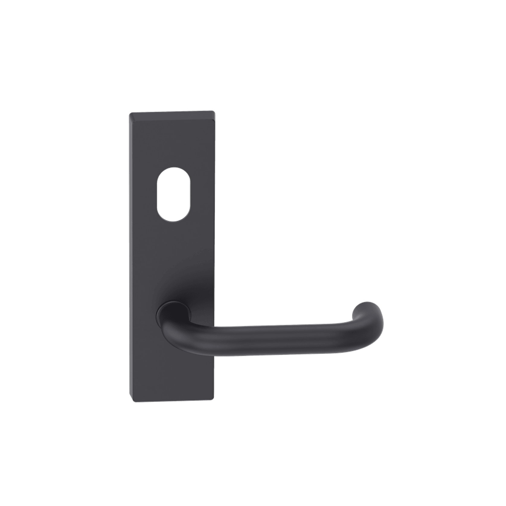Rectangular Plate Lever #10 Cylinder/Concealed BLK gallery detail image