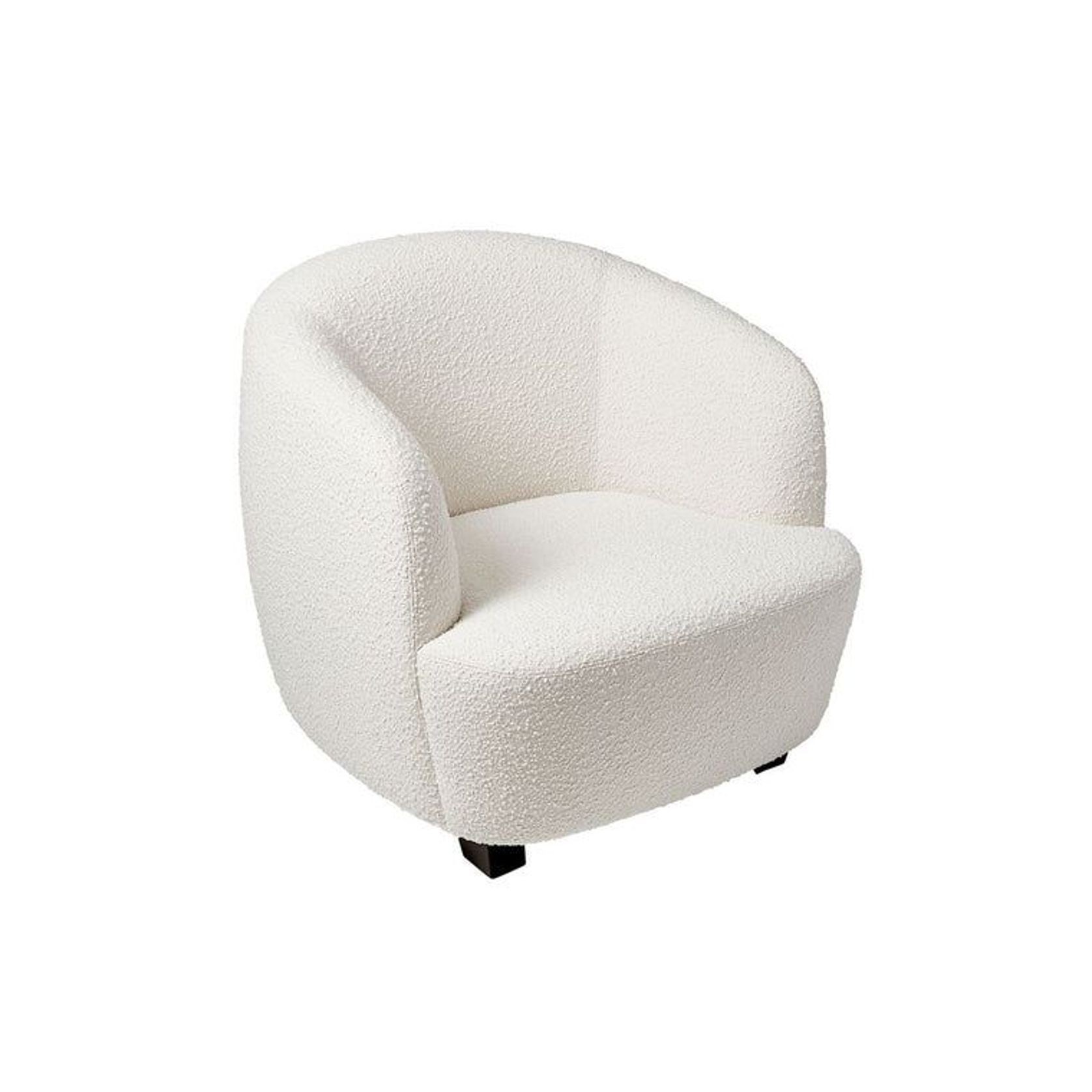 Area Curved Occasional Chair in Boucle gallery detail image