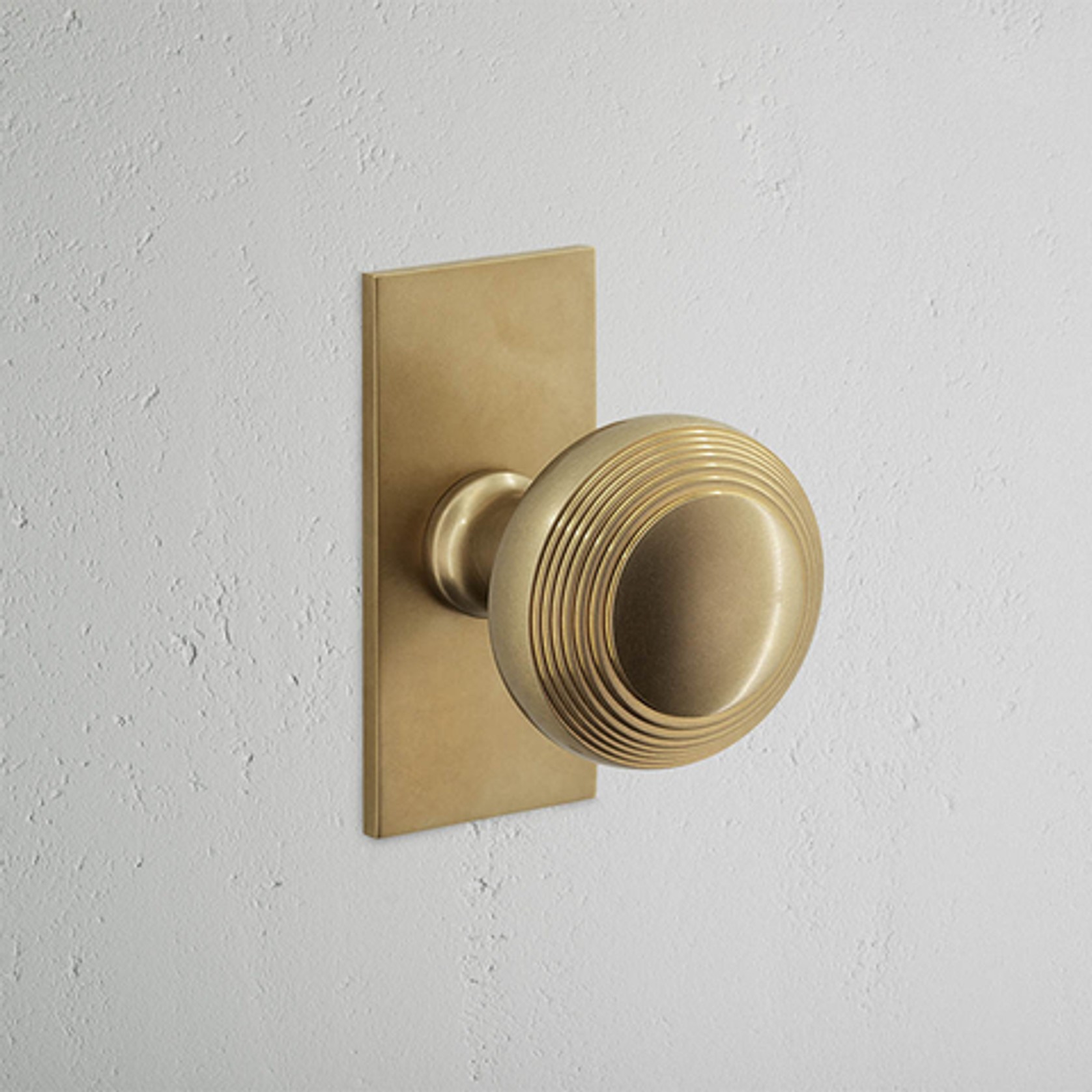 Corston Poplar Short Plate Door Knob gallery detail image