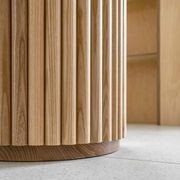 WOODFLEX Flexible Wooden Slat Wall Panel - Oak Veneer - 3000mm x 600mm - Half Round gallery detail image