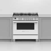 Freestanding Cooker, Dual Fuel, 90cm, 5 Burners, Self-cleaning, White gallery detail image