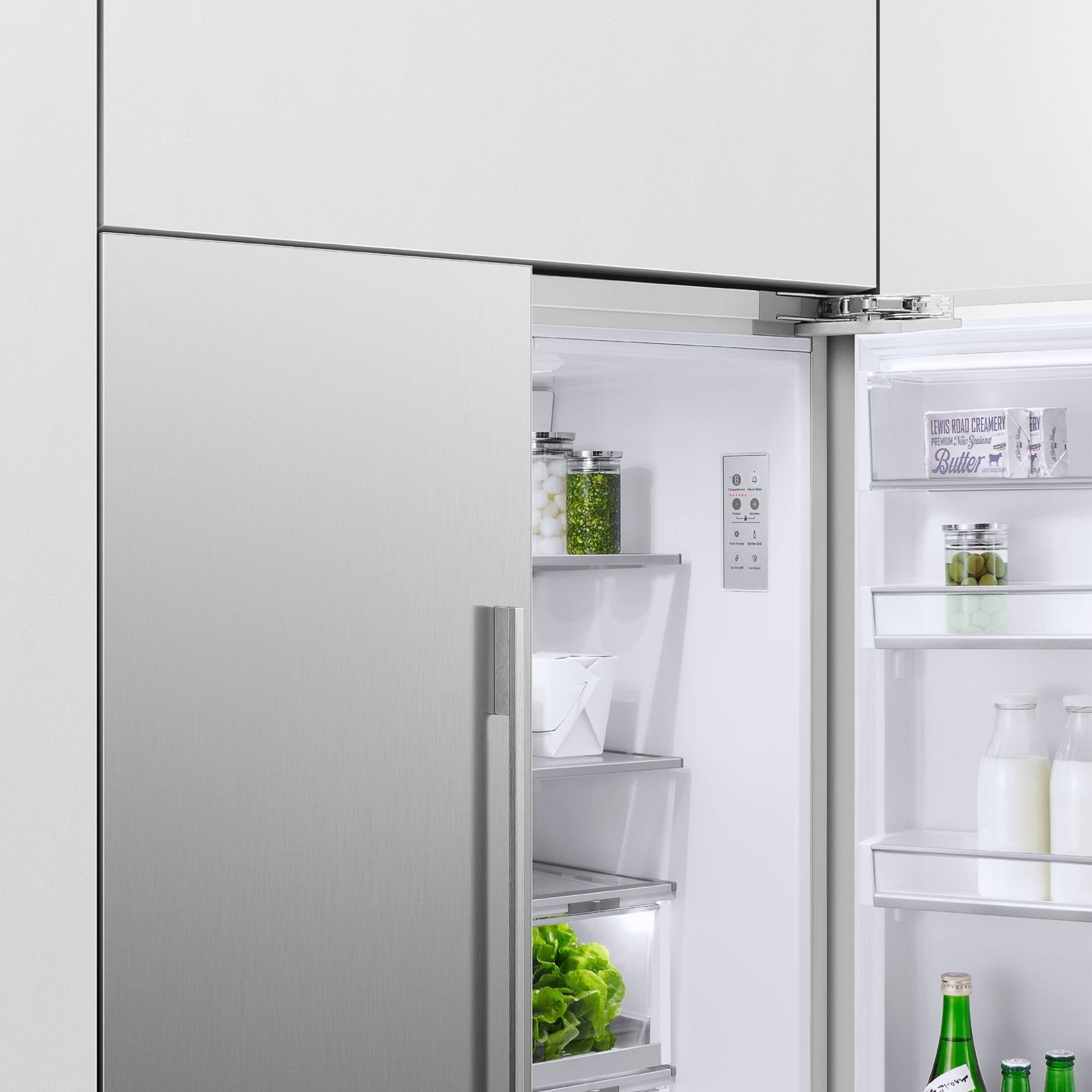 Integrated French Door Refrigerator Freezer, 90cm, Ice & Water gallery detail image