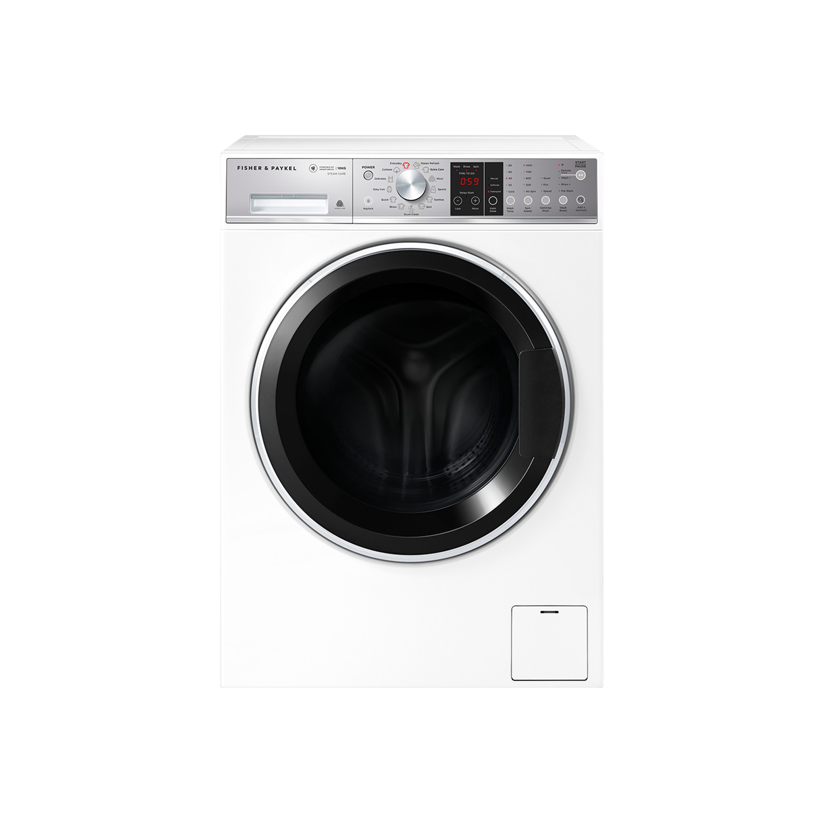 Front Loader Washing Machine, 10kg, Steam Care, White gallery detail image