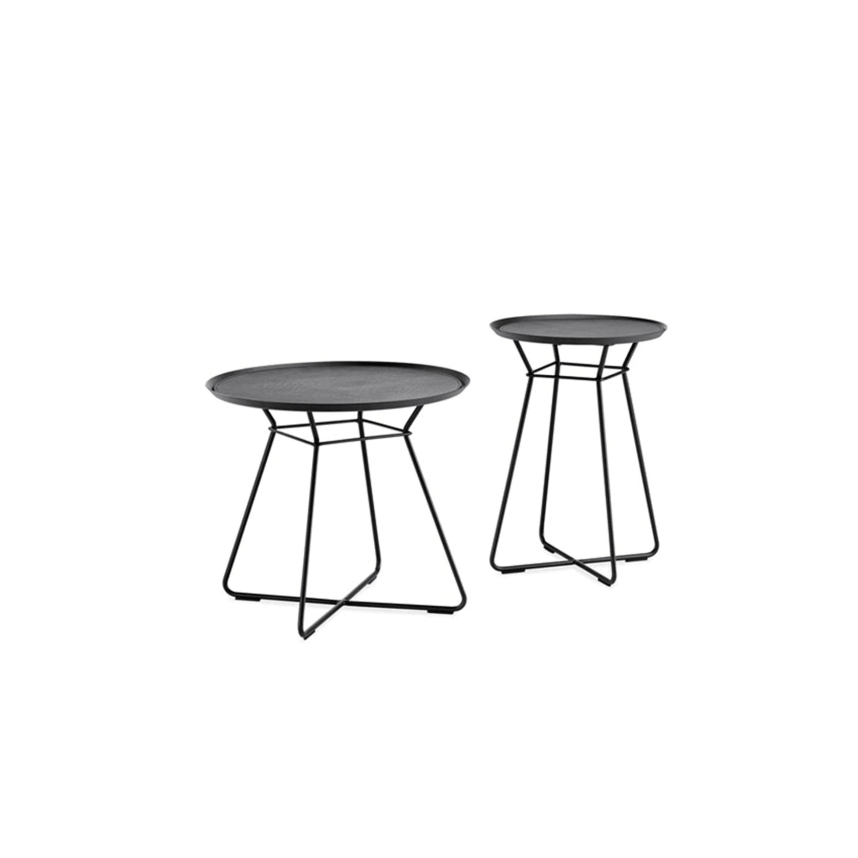 Freifrau Leya Coffee Table With Leather Inlay Small Ebony (Black