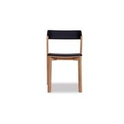 Merano Dining Chair - Natural Oak - Black Pad - by TON gallery detail image