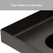 Centre Square Floor Waste - Tetra Square Holes - Stainless Steel - Matte Black gallery detail image