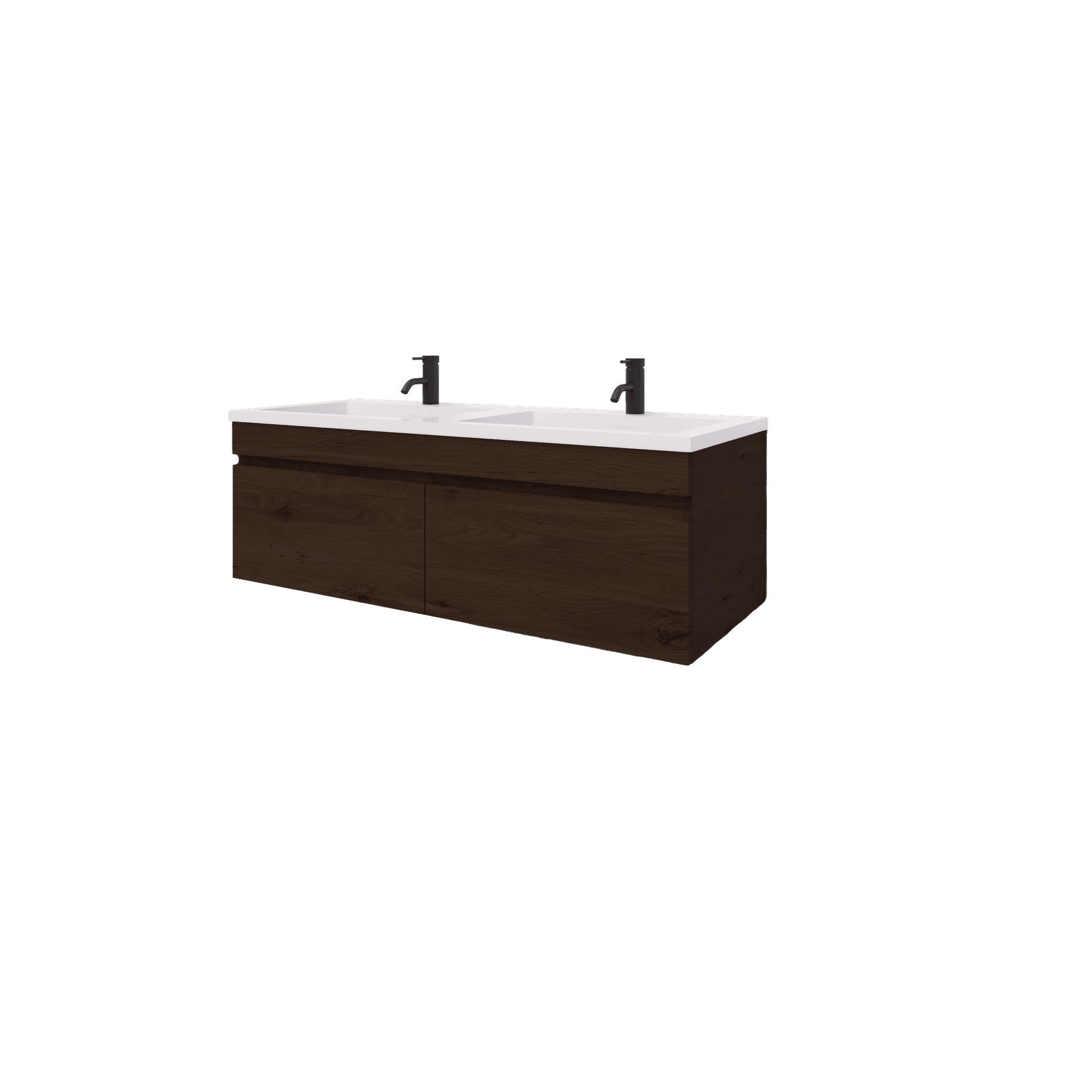 Code Lux 1500 Double Sink 2 Drawer Vanity - 5 Colours gallery detail image