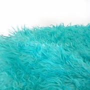 Fur Bean Bag - Turquoise Polo gallery detail image