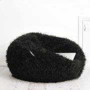 Fur Bean Bag - Black Polo gallery detail image