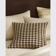 Weave Home Giovanni Cushion - Cocoa | Bouclé Houndstooth gallery detail image