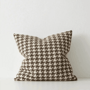 Weave Home Giovanni Cushion - Cocoa | Bouclé Houndstooth gallery detail image