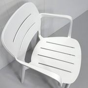 Grace Resin Arm Dining Chair - White gallery detail image
