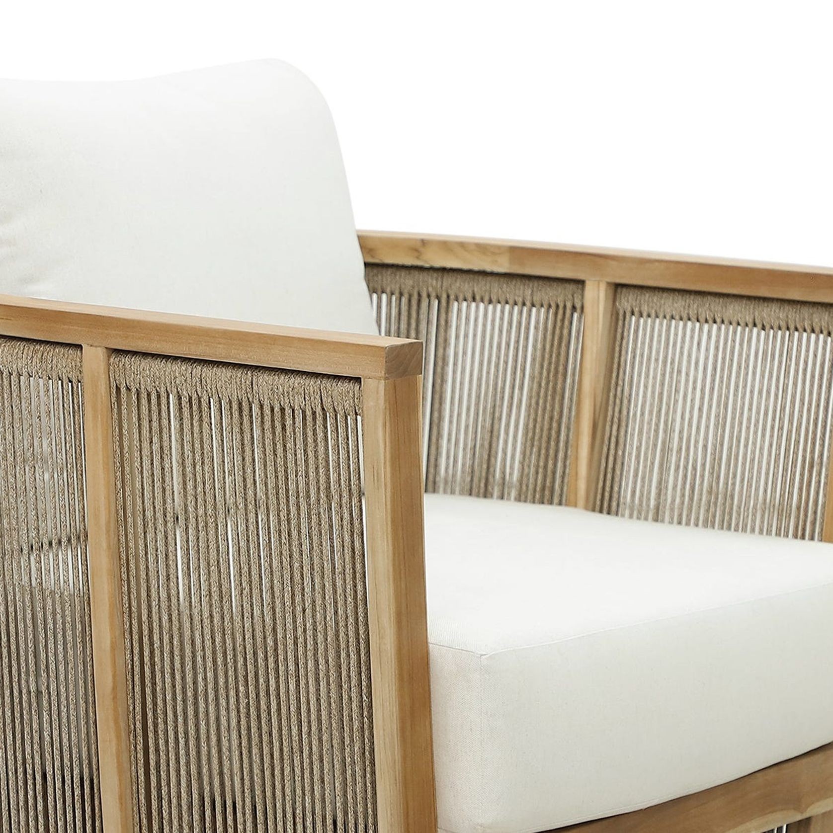 Granada 4pc Rope Outdoor Lounge Setting - 3 Seater gallery detail image