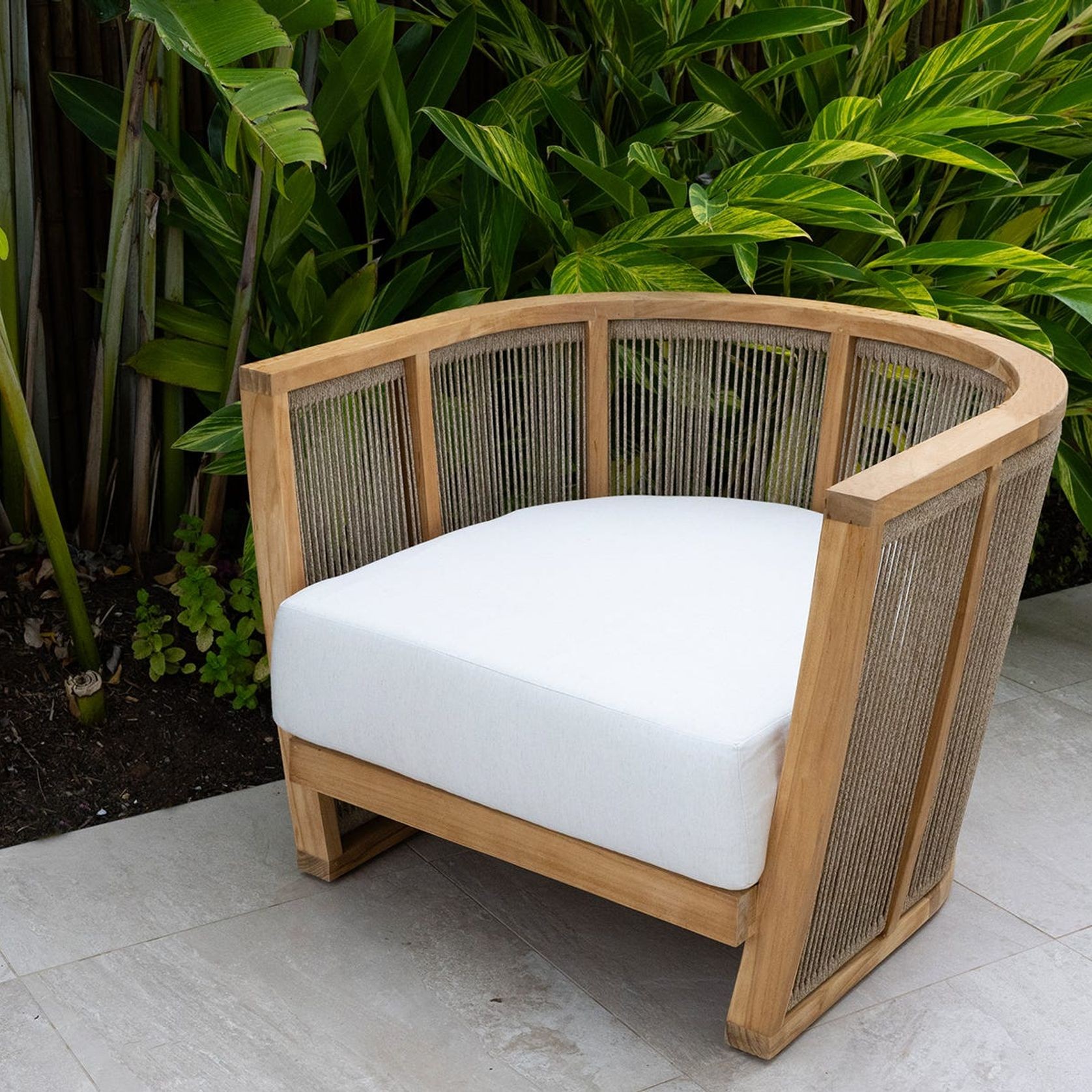 Granada 4pc Rope Outdoor Lounge Setting - 3 Seater - Granada Table gallery detail image