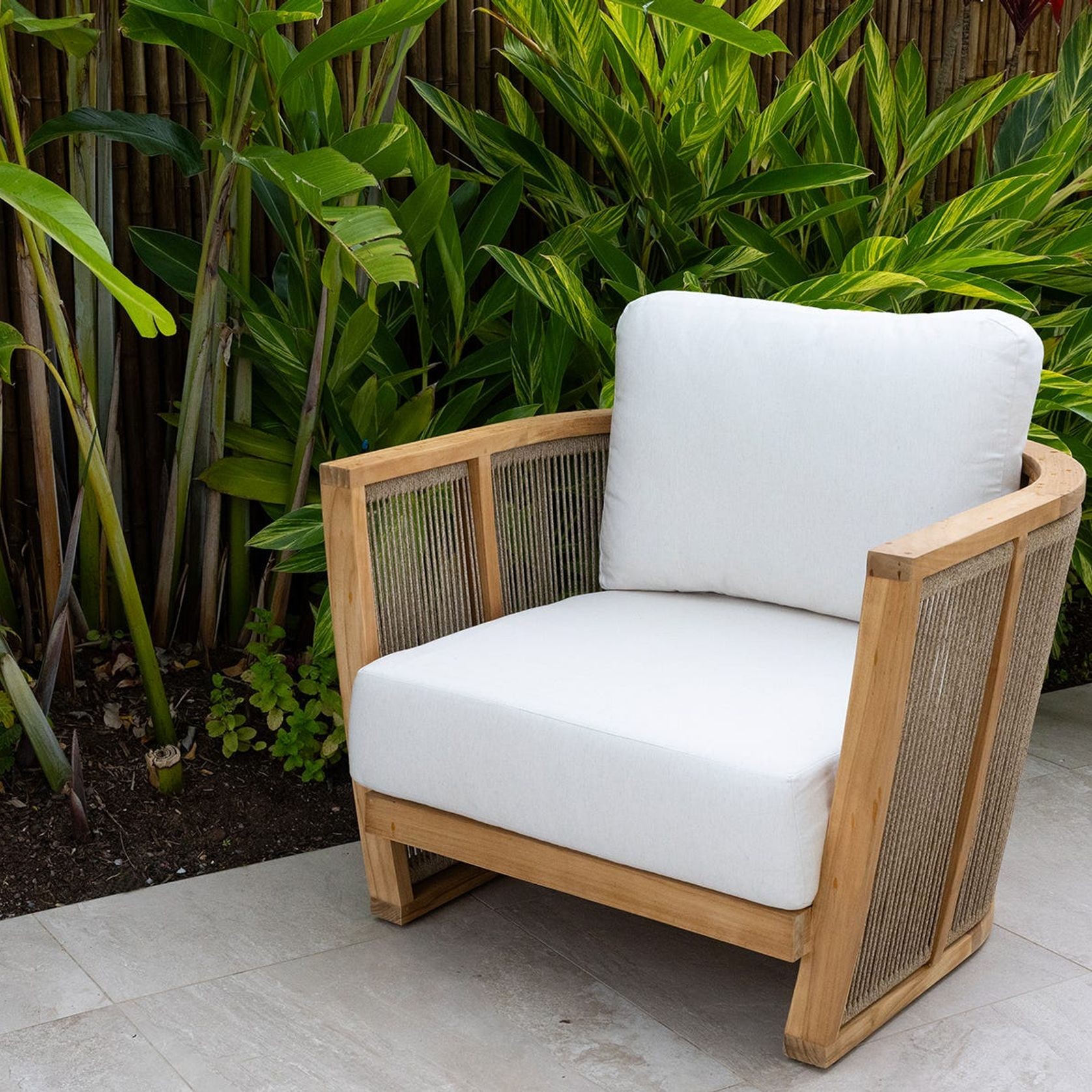 Granada 4pc Rope Outdoor Lounge Setting - 3 Seater - Granada Table gallery detail image