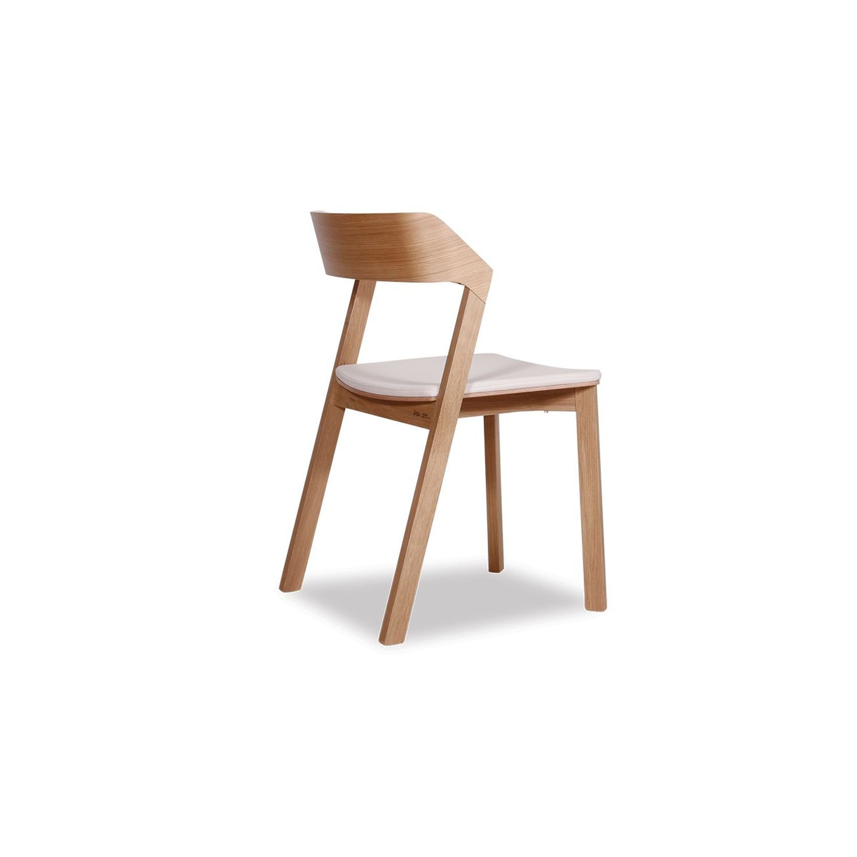 Merano Dining Chair - Natural Oak - White Pad - by TON gallery detail image