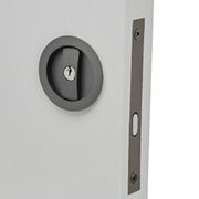 Gunmetal Grey Cavity Sliding Key Lock Door Lock ROUND I Mucheln gallery detail image