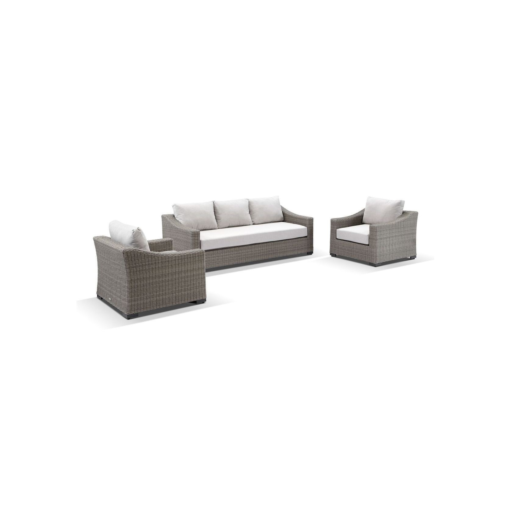 Hahei 3-Seater Lounge Set - Cast Silver gallery detail image