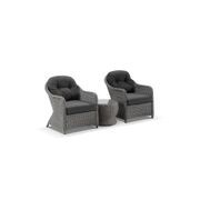 Hampton Rattan Chair Set - Grey gallery detail image