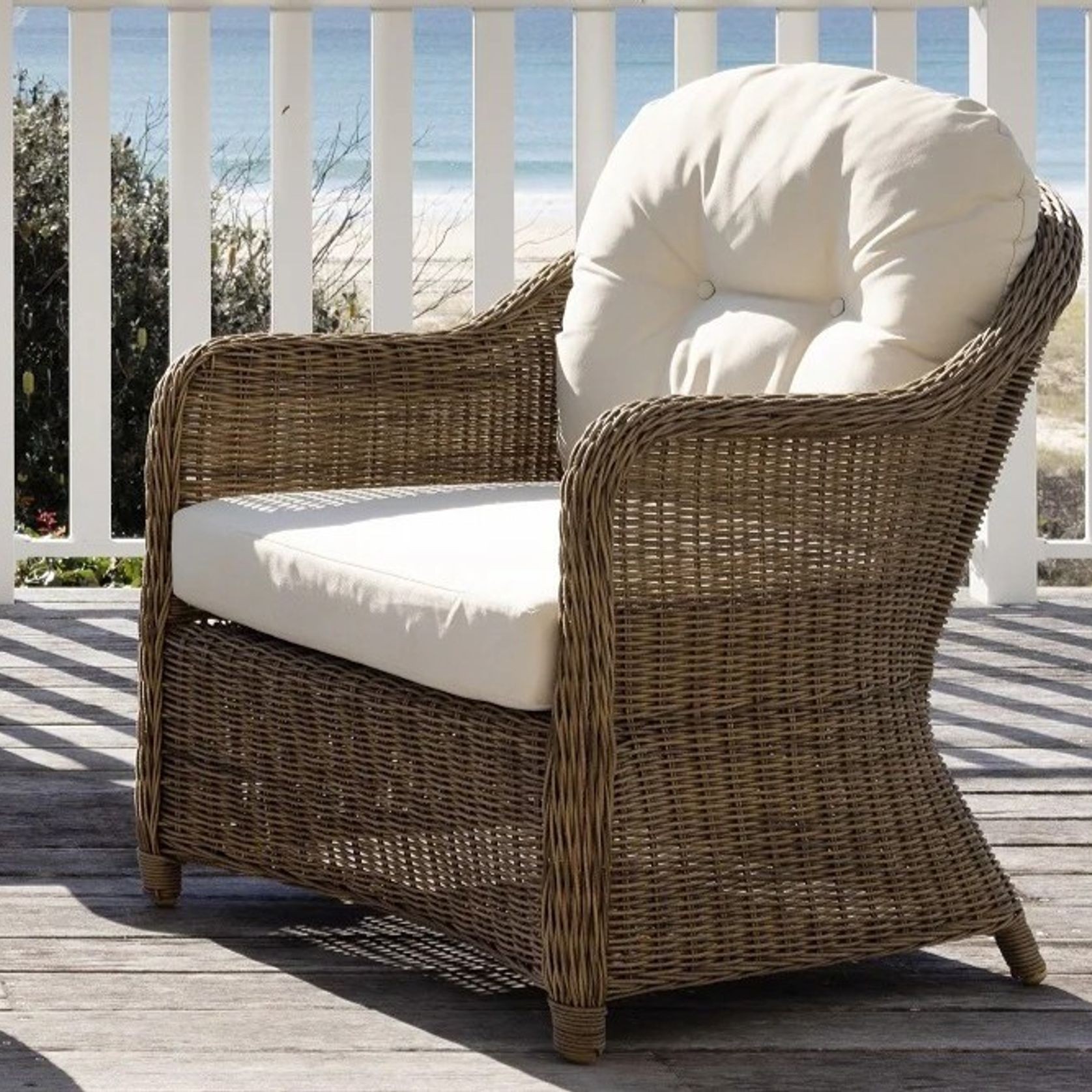 Hampton Rattan Chair Set - Wheat gallery detail image