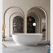 Hampton Freestanding Bath Matte White gallery detail image
