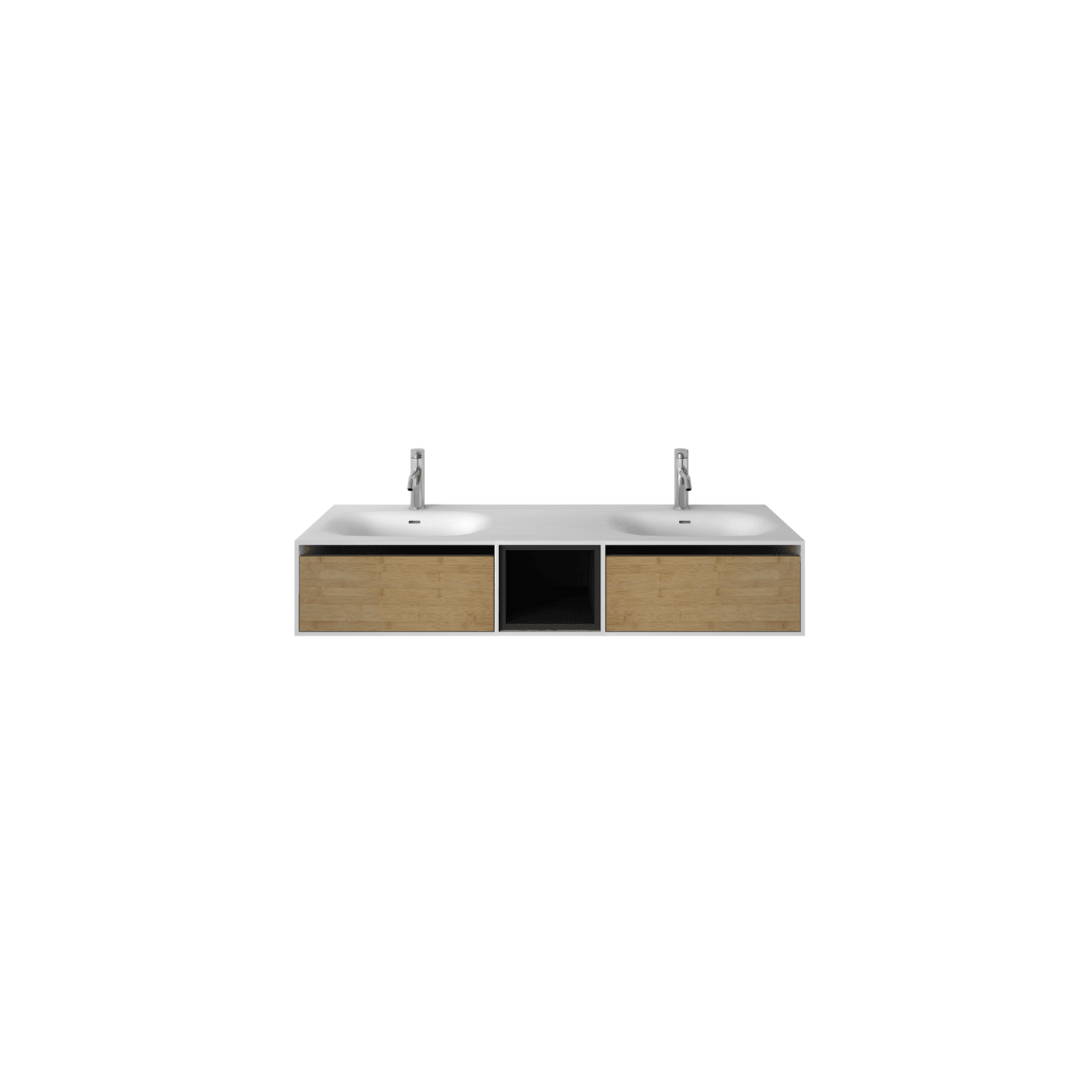 Wall Hung Timber Solid Surface 1500mm Vanity G38488-3 gallery detail image