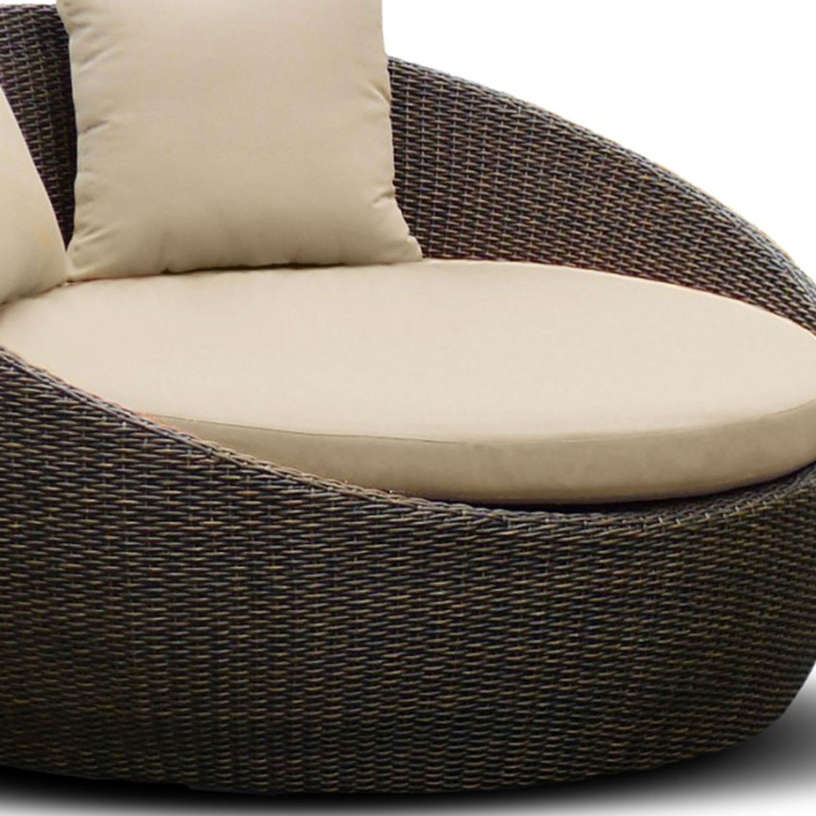 Large Newport Round Outdoor Daybed - Chestnut Brown gallery detail image
