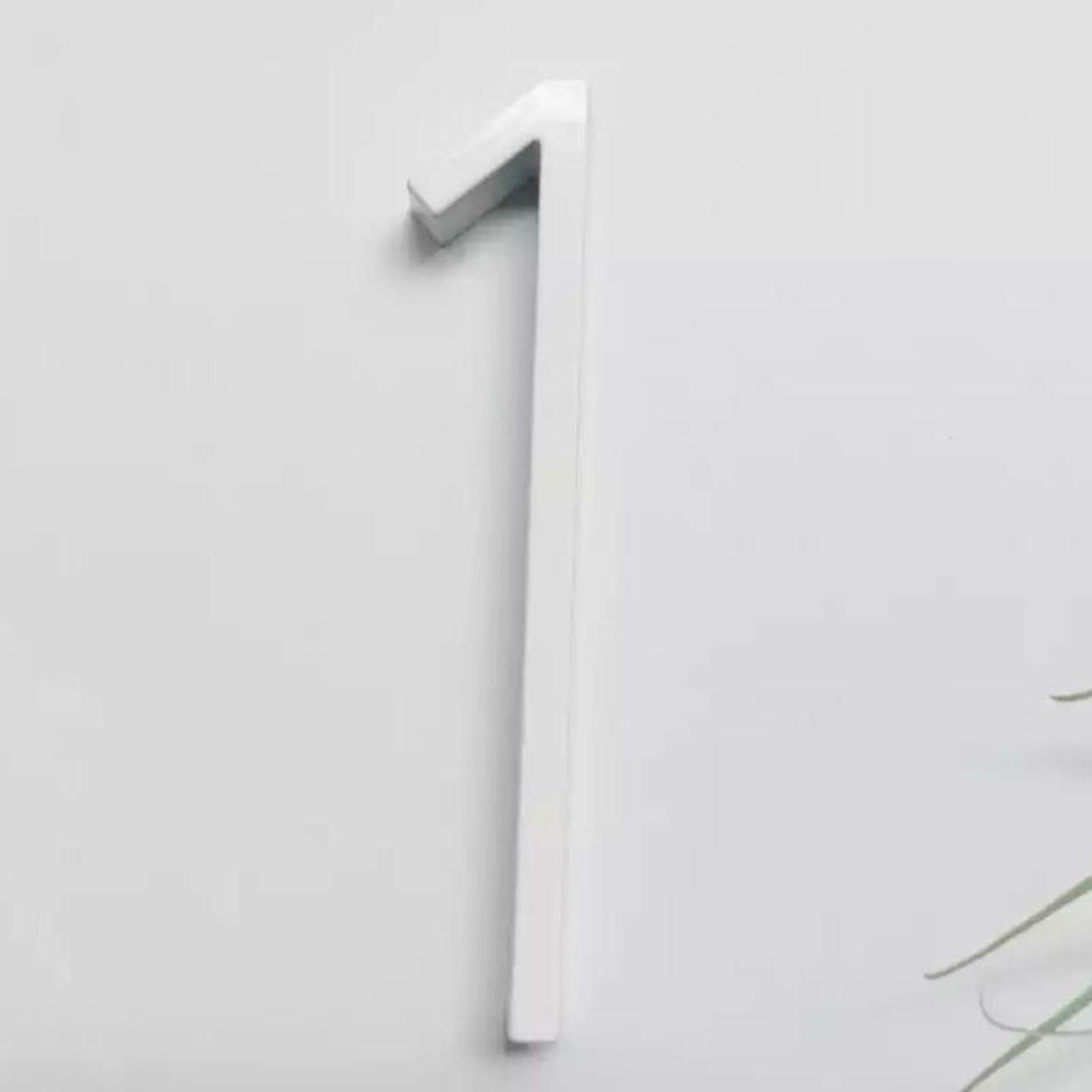 White Floating and Flush House Numbers 125mm gallery detail image