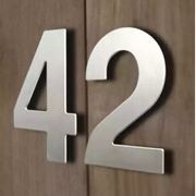 XL Floating Numbers - Stainless Steel 300mm gallery detail image
