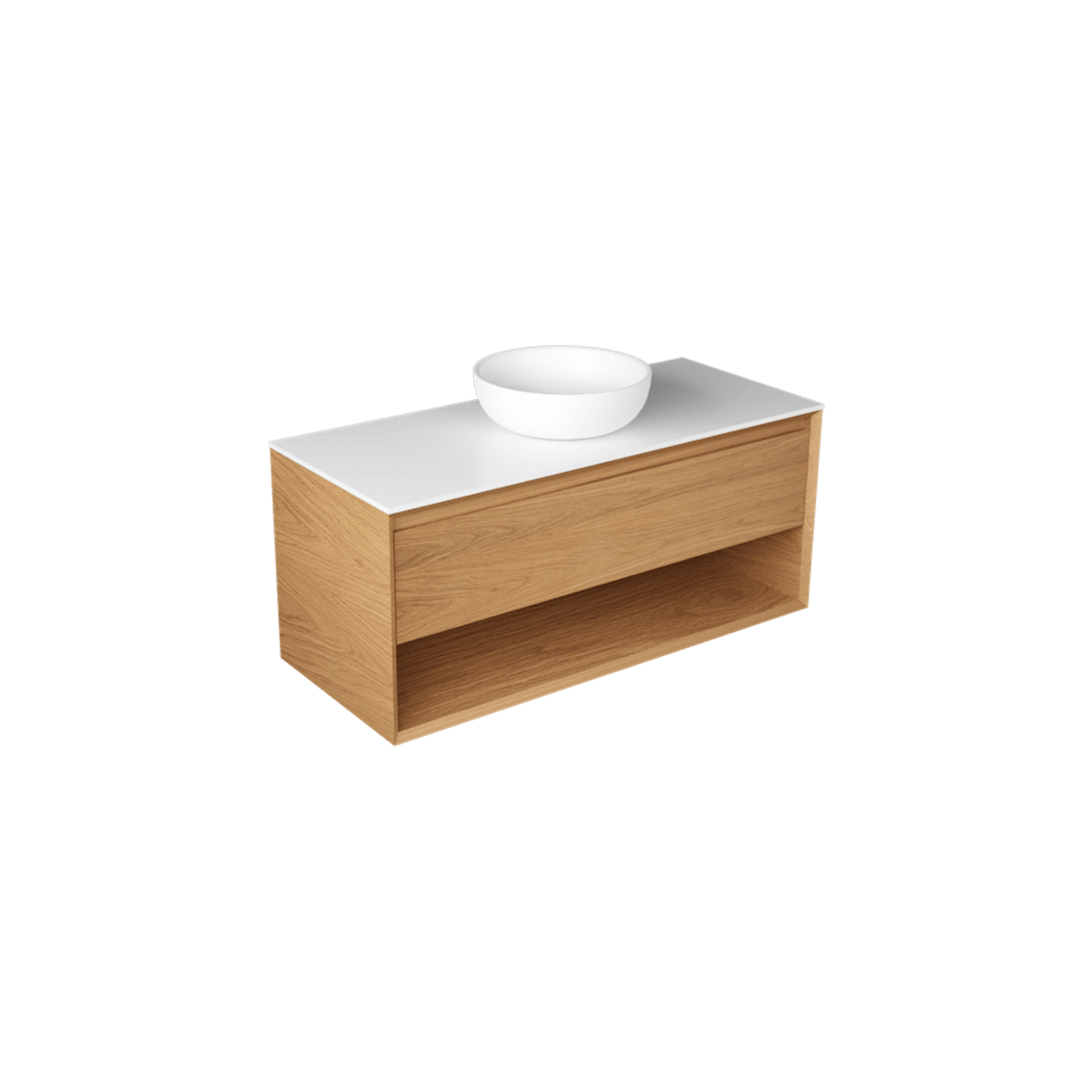 Edge Largo 1200 Open Shelf Wall Hung Vanity - 6 Colours gallery detail image