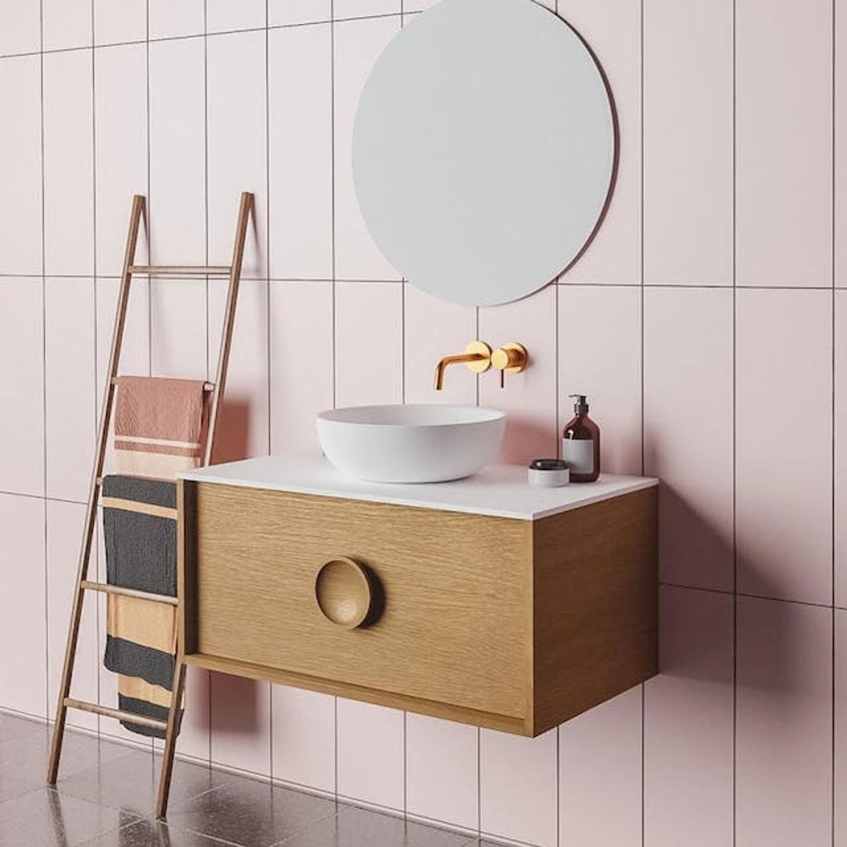 Carlo Largo 900 2 Drawer Wall Hung Vanity - 6 Colours gallery detail image