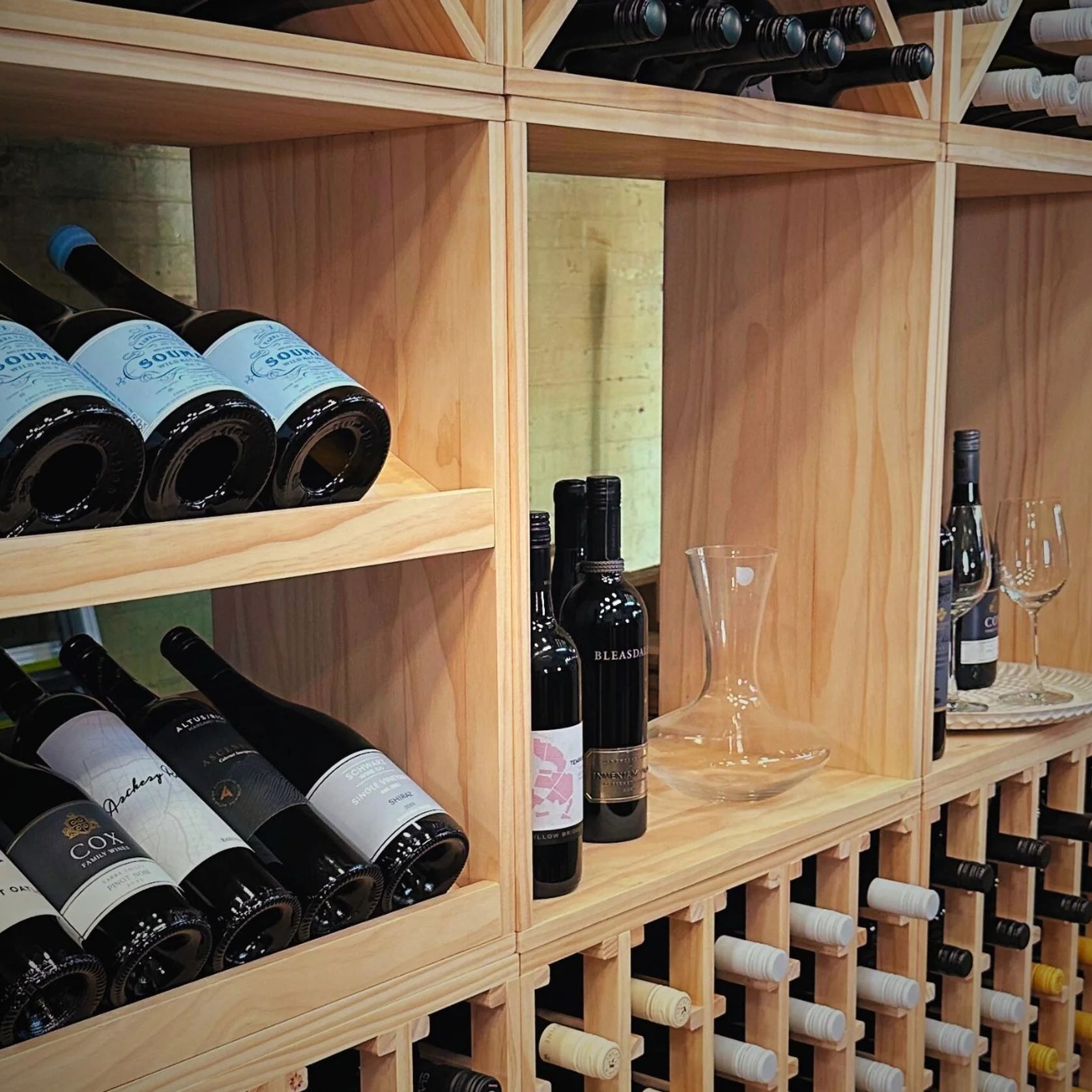 Modular Timber Wine Storage Cubes gallery detail image
