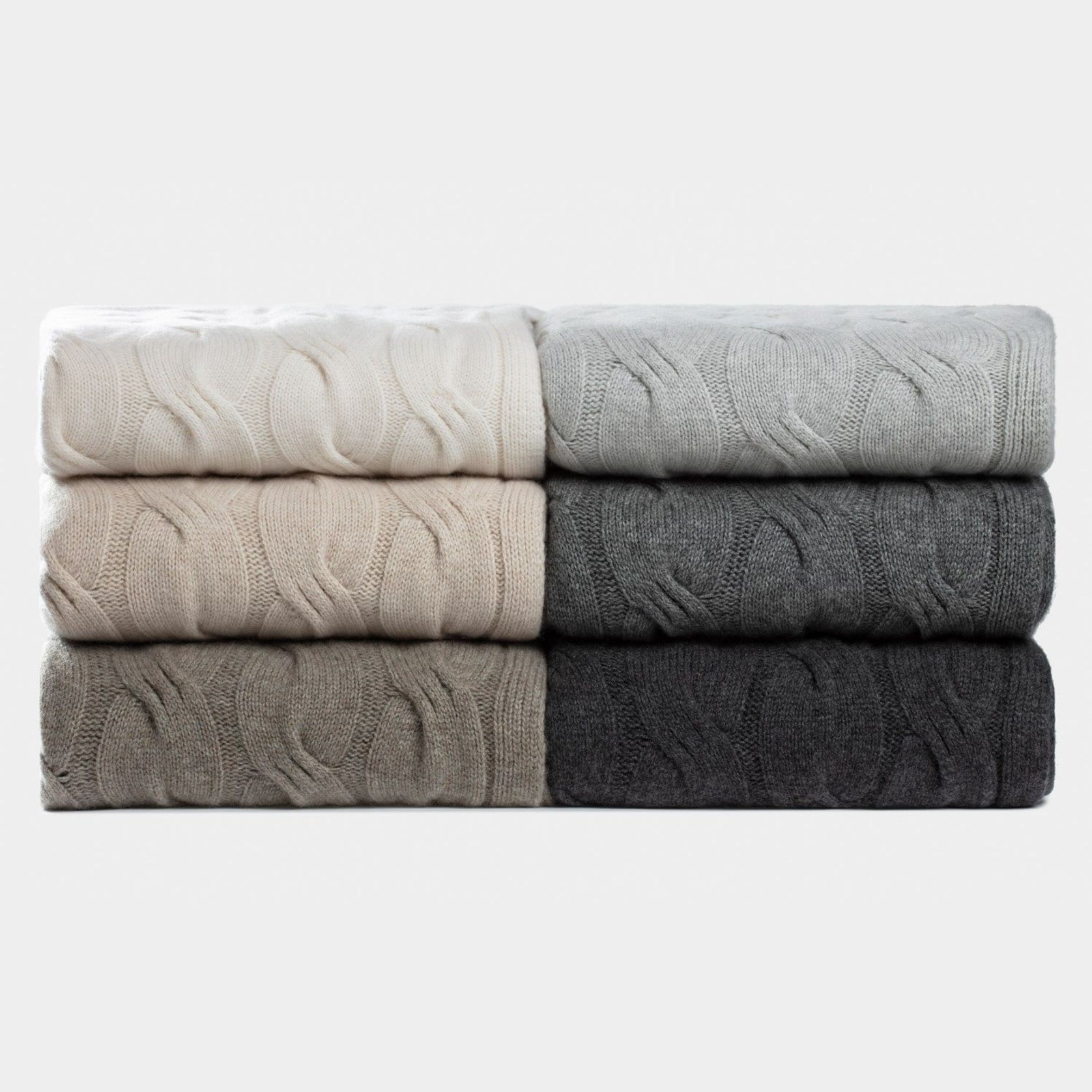 Chunky Cable Italian Cashmere Throws gallery detail image