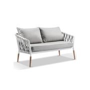 Silas Outdoor Ivory Rope 2 Seater Chair gallery detail image