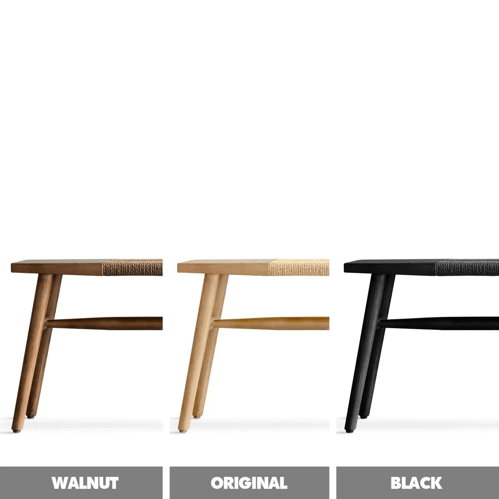 Japandi Rope Woven Dining Bench Woven gallery detail image